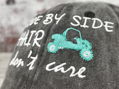 Side view of Hepandy Side by Side Hair Don't Care hat