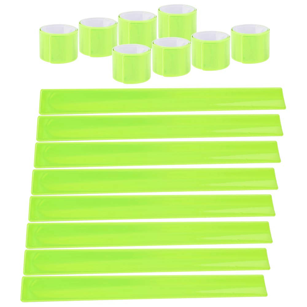 HEQUSigns reflector snap band neon-yellow glow boosts night visibility during activities.