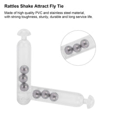 HERCHR 50 pcs fishing rattle worm jig lure insert tube rattles white - image 2