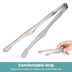 HERCHR camping tongs long ergonomic handle for safe hot-food handling