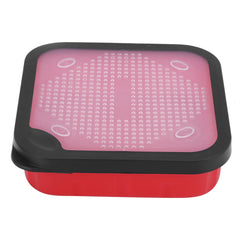 HERCHR live bait holder front view with air-hole lid for fresh bloodworms