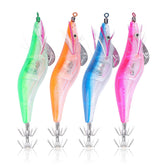 HERCHR dual hook glow squid jig glows for night squid fishing