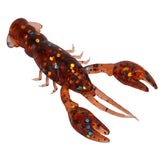 HERCHR soft shrimp lure brown with flexible PVC for durable fishing