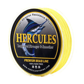 HERCULES braided fishing line not fade color stays vivid on the spool.