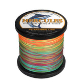 HERCULES braided line closeup shows smooth 12-strand braid for long casts.