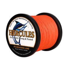 HERCULES 12-strand line close-up reveals strong knots for big fish.
