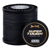 HERCULES 65lb braided line spool closeup shows tight weave for durability.