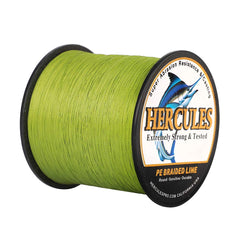 HERCULES line on reel shows army-green braid and 80 lb strength for reliable casts.