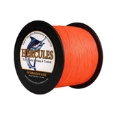 HERCULES Super Cast orange spool showing smooth casting potential