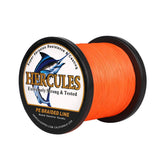 HERCULES orange spool of Super Cast braided line enables smooth casting distance