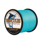 HERCULES Super Cast 300M braid closeup shows diamond weave for smooth casting and sensitivity