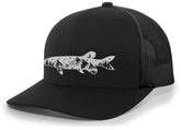 Heritage Pride Freshwater Fish hat, front view with scenic embroidery for outdoor style.