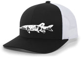 Heritage Pride Freshwater Fish Forest Mountain hat front view with outdoor-ready embroidery