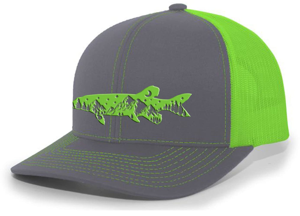 Heritage Pride freshwater fish forest mountain-pike mesh back hat for outdoor sun protection