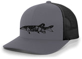 Heritage Pride front embroidery showcasing freshwater fish on a versatile outdoor hat.