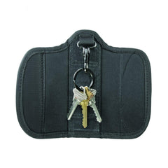 Hero's Pride ballistic silent key holder with clip-on for quick access on patrol belts