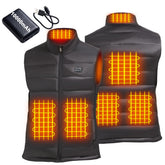 Hesiwondoo heated vest with battery pack delivers all day warmth for outdoor adventures.