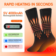 Hettluo heated socks temperature control demonstrates three levels