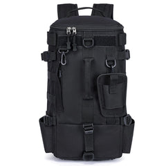 Hevio Fishing Backpack in black showing large interior capacity