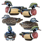 HEYDAY Wood Duck Decoys UltraLight HydroFoam show ultralight construction for easy carry and quiet water setup