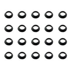 Rubber winding rings for fishing rod building, 10mm inner diameter, 15mm outer diameter, black