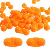 Heyous 40pcs orange fishing attractor bell beads close-up 30x15mm - image 1