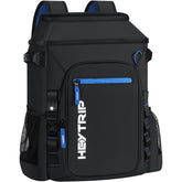 Heytrip cooler backpack shows 36-can capacity for road trips and picnics.