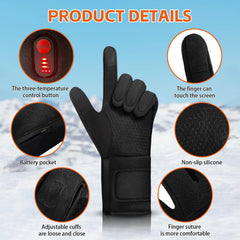 Hfshimlux heated glove liner touchscreen-friendly fingertips enable device use in cold conditions