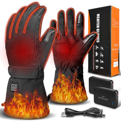 Hfshimlux heated gloves battery indicator shows remaining power for planning use.