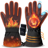 Hfshimlux heated gloves front view showing cozy winter warmth for cycling