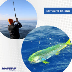 Hi-Seas Grand Slam mono leader 400 lb black knot formation indicates reliable rigging.