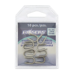 Hi-Seas stainless steel thimbles for U-shape rigs protect lines from wear.