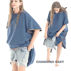 HI SUYI soft microfiber poncho delivers fast drying and warmth