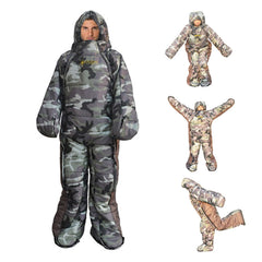 HI SUYI wearable sleeping bag zipper-closure enables easy entry and quick adjustments