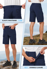 Hiauspor men's cargo shorts with six pockets for organized gear on hikes