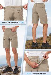 Hiauspor shorts camel pocket detail emphasizes six functional pockets for essentials