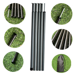Hibinew poles include pegs and reflective ropes for safe nighttime setup.