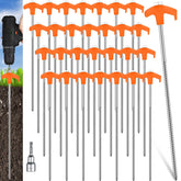 Hicarer tent stake 12-inch spiral grip aids quick secure setup in windy conditions.