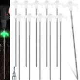 Hicarer tent stake 12inch with glow top boosts night visibility for safe staking