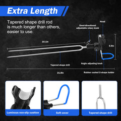 Hifisher Upgraded rod holder for beach with 360° rotation, keeps your rod steady in waves.