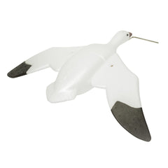 Higdon Outdoors Feather Flyers snow goose decoy, front view, non-glare finish for stealthy setups.