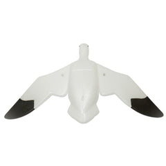 Higdon Outdoors Feather Flyers snow goose decoy, action shot, imitates whiffling landings.