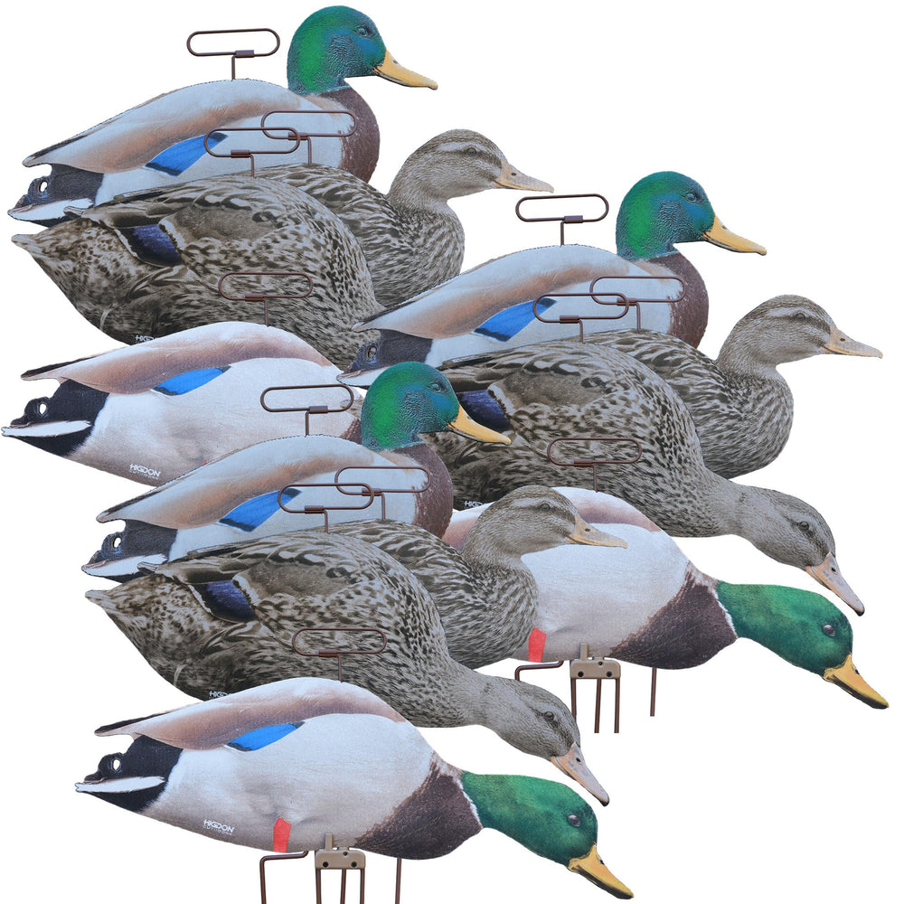 Higdon Outdoors Flats Mallard motion silhouette decoy with 145-degree wind rotation for dynamic waterfowl spreads.