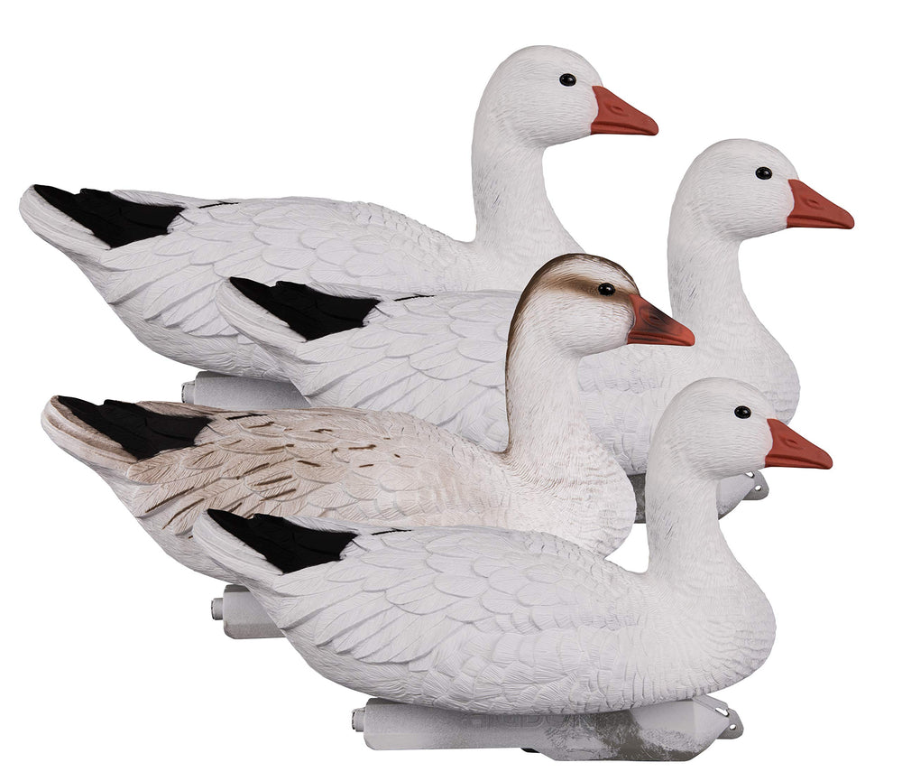 Higdon Outdoors full-size snow goose floater decoy in a 4-pack for realistic water spreads