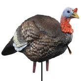 Higdon Outdoors quarter-strut Jake decoy shows feather detail for lifelike realism attracting gobblers.