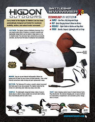 Higdon Outdoors XS battleship swimmer decoy in water motion ideal for blinds.