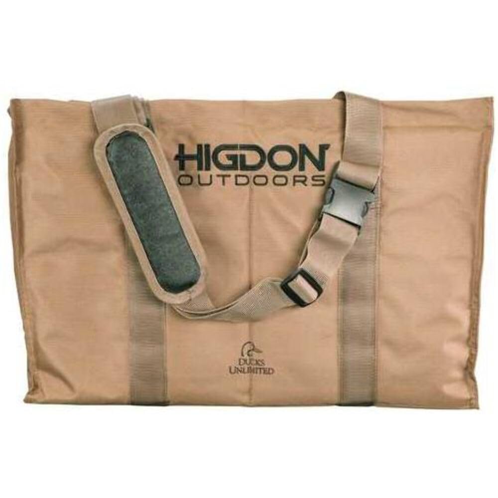 Higdon Outdoors X-Slot Universal Motion Decoy Bag with organized compartments for easy transport and fast drainage.