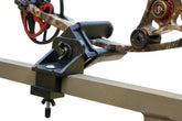 High Point Bow Holder clamps quickly to tree stands for fast, tool-free setup