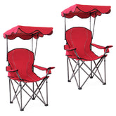 High Point Sports heavy-duty canopy lounge chair front view with sun protection for outdoors.