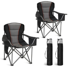HIGH POINT SPORTS oversized camping chair opened shows sturdy frame and wide seating